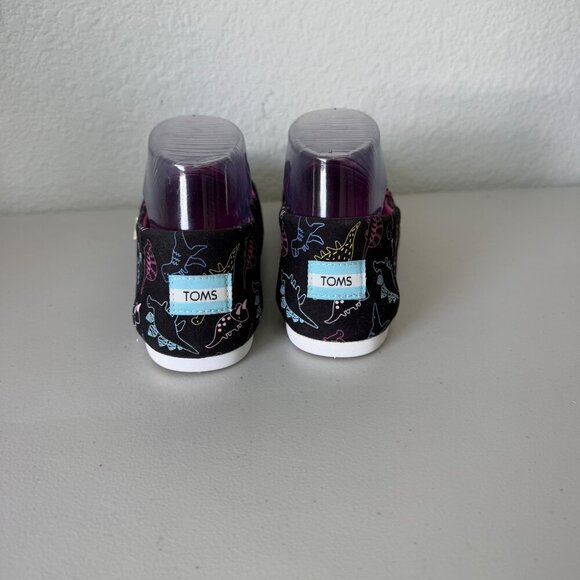 Toms Black Dinosaur Print Flats - Picture 3 of 8